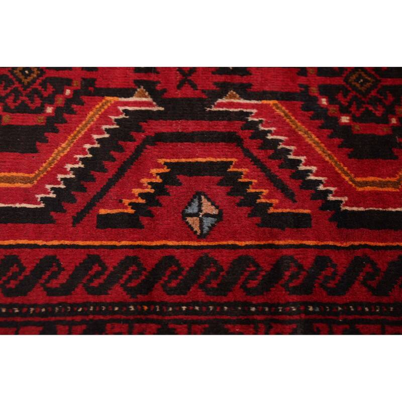 ECARPETGALLERY Hand-knotted Teimani Red Wool Rug - 3'5 x 6'4