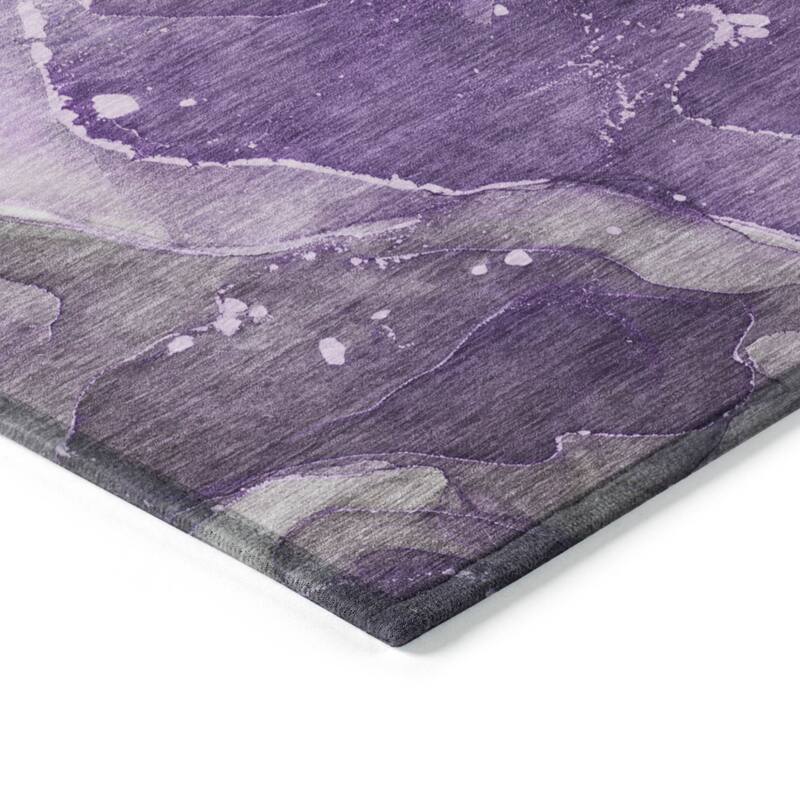 Almisi Artistic Abstract Weather Resistant Blended Style Outdoor Rug