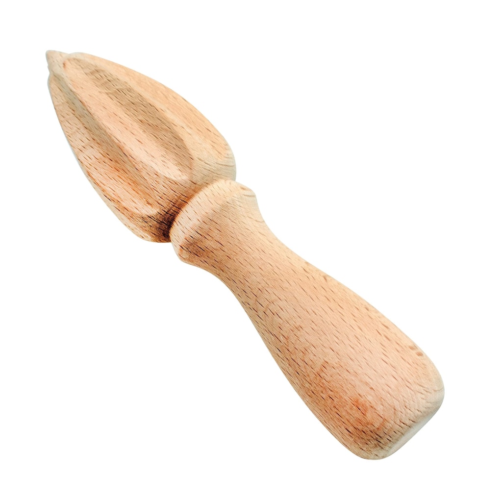 Culinary Fresh Beech Wood Citrus Reamer, Orange and Lemon Handheld Juicer