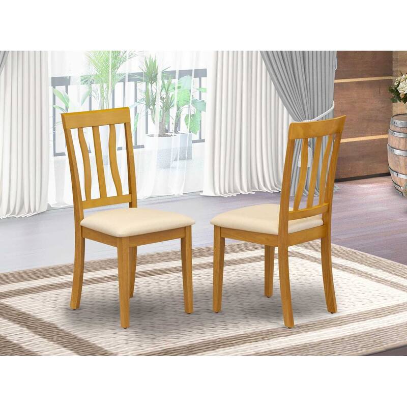 Dining Chair with Solid Wood Seat - Buttermilk Cherry Finish, Traditional Accent Seating - 18