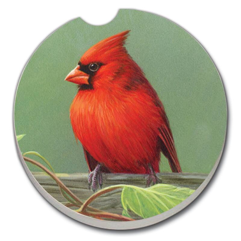 Counterart Absorbent Stoneware Car Coaster, Railbirds, Set of 2 - 2.5