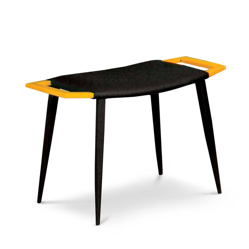Netz Modern Yellow Metal 2-piece Workstation Desk Set with USBs and Power Outlets by Furniture of America