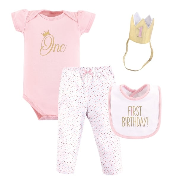 slide 1 of 1, Hudson Baby Infant Girl Birthday Boxed Giftset, One, 12-18 Months - One - 12-18 Months 12-18 Months - One