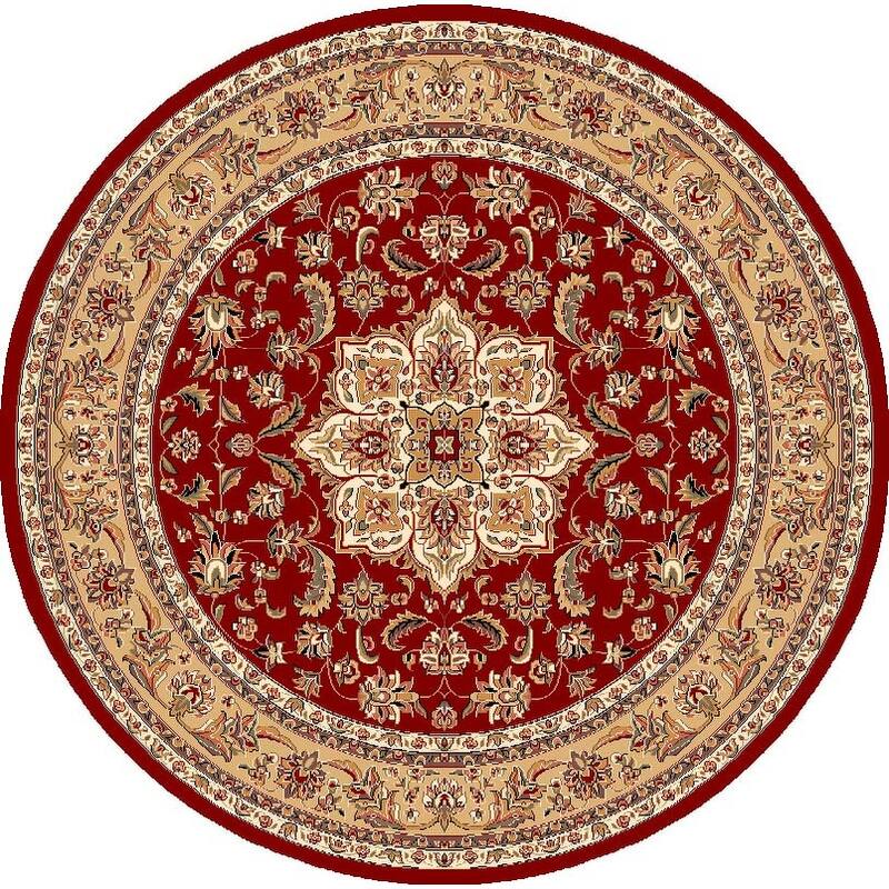 Domani Lexington Traditional Persian Medallion Area Rug - 7'7" Round - Red