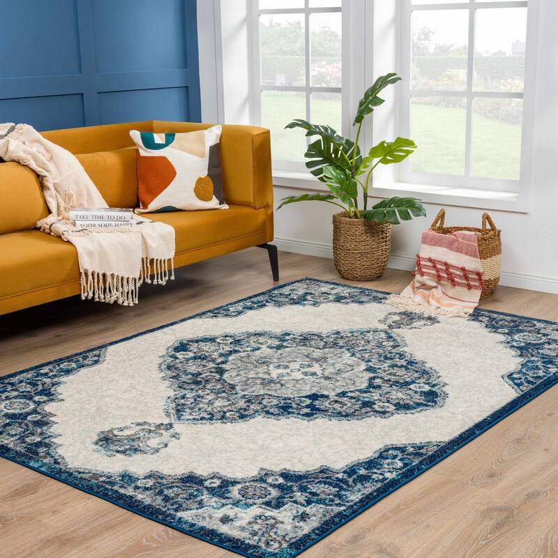 Hauteloom Istanbul Collection Vintage Oriental Traditional Medallion Area Rug