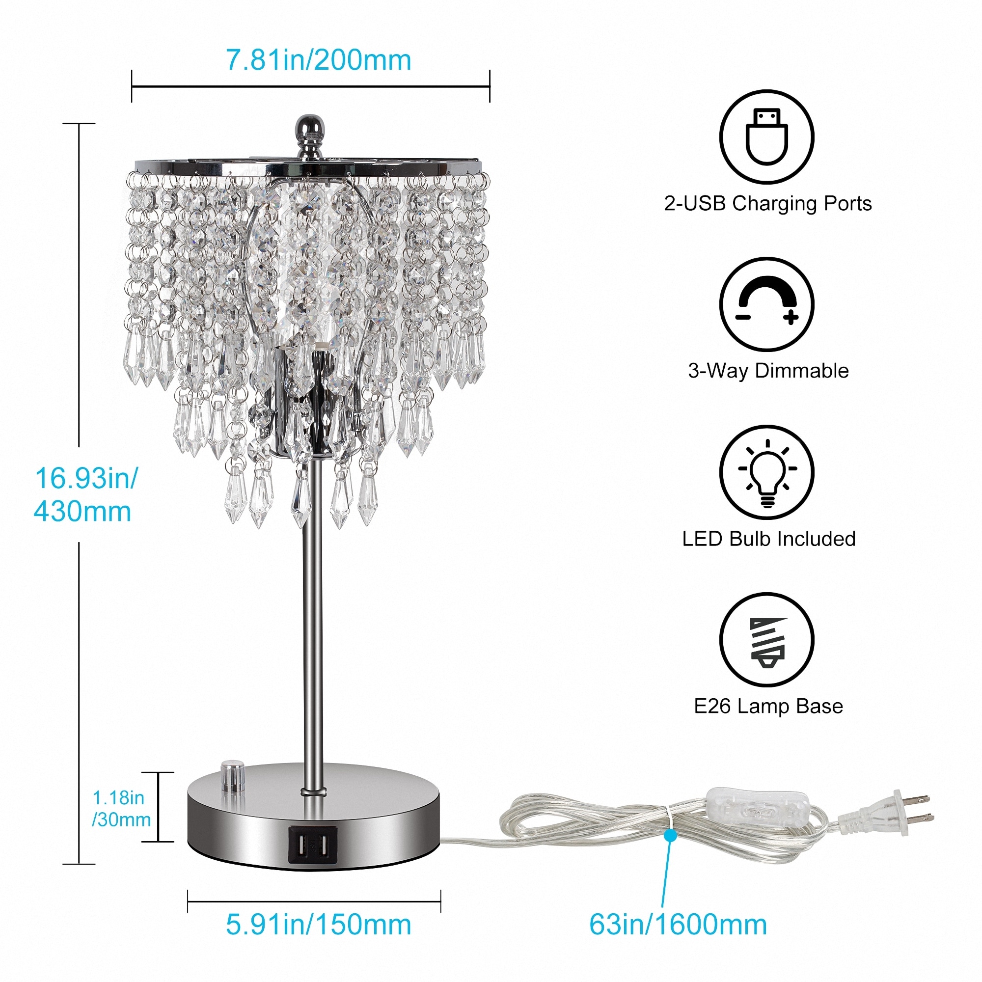 Usb charging lamp base cheap