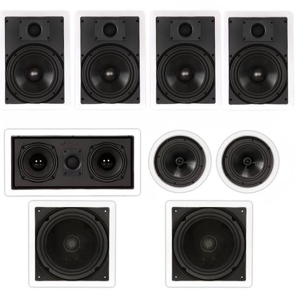 Shop Theater Solutions Tscst87 Flush Mount 7 2 Speaker Set In Wall