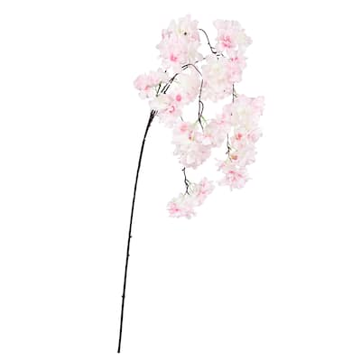 Set of 3 Pink Artificial Cherry Blossom Cluster Flower Stem Hanging Spray 58in - 58" L x 12" W x 4" DP