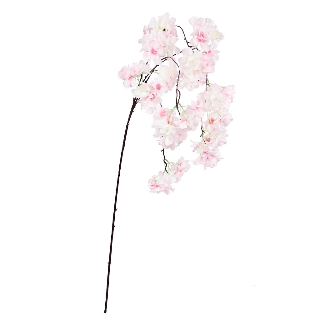 Set of 3 Pink Artificial Cherry Blossom Cluster Flower Stem Hanging Spray 58in - 58" L x 12" W x 4" DP