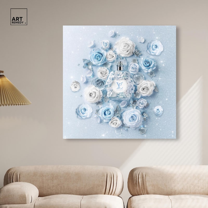 Sparkling Floral Perfume Canvas by Art Remedy, Gallery Wrapped