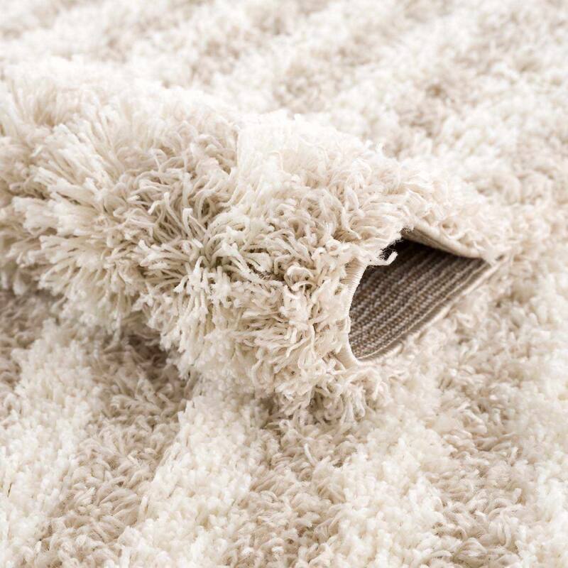 Hauteloom Calup Living Room, Bedroom Area Rug - Plush Pile - Camel, Ivory - 5'3" x 7'3"