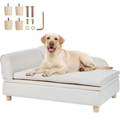 VEVOR Pet Sofa, Dog Couch for Dogs and Cats, Soft Velvety Dog Sofa Bed