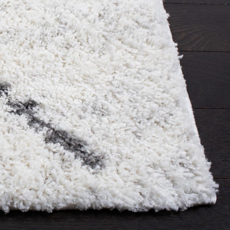 SAFAVIEH Berber Shag Toyo Light Grey/Cream Rug