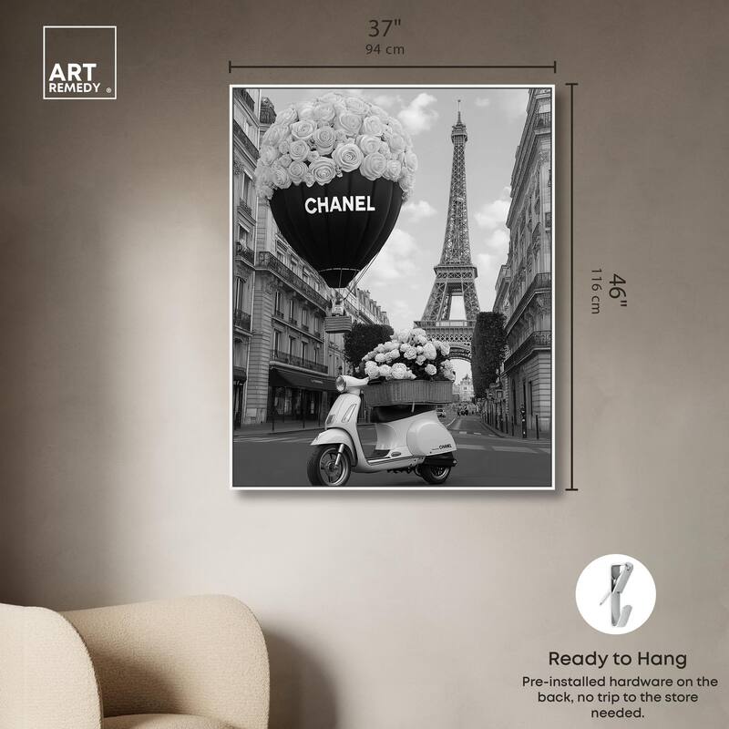 Scooter and Glam Balloon II Canvas by Art Remedy