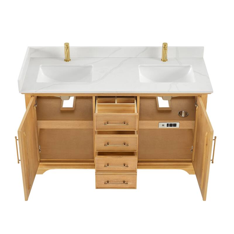 Tokyo Bath Vanity with Quartz Stone Top without Mirror