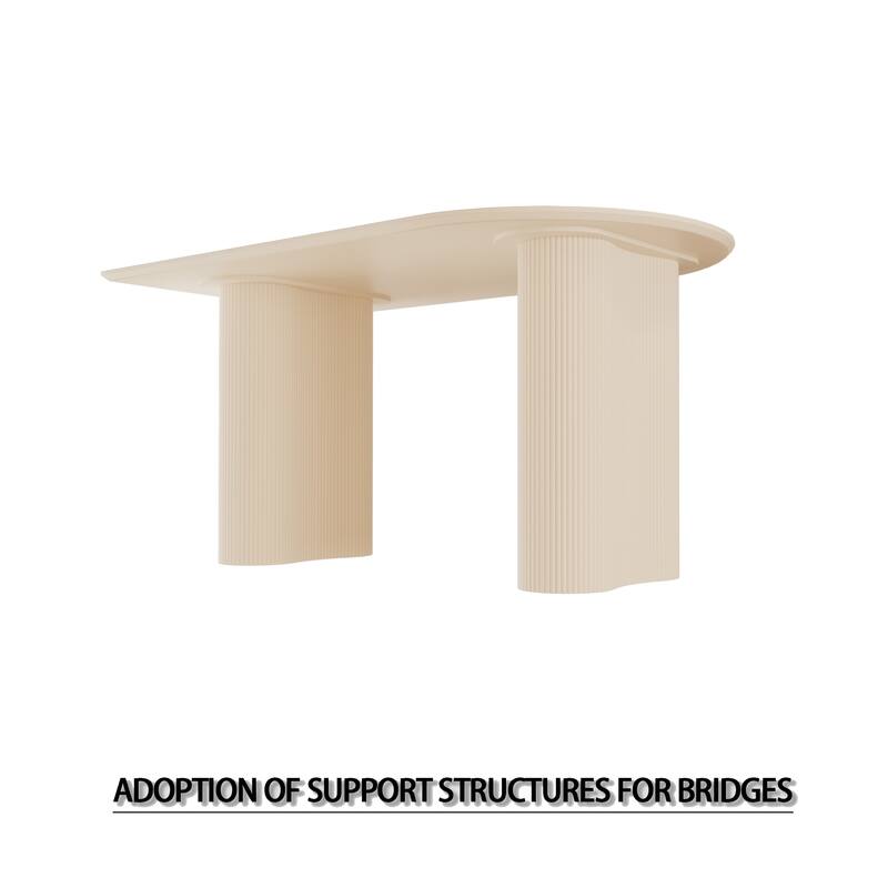 5-Piece Kitchen Table Set for 4, Modern Round Dining Table Set with Carved Legs and PU Leather Chairs for Dining Room