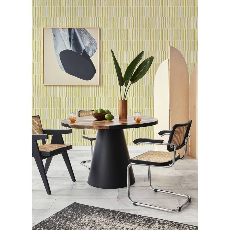A-Street Prints Sabah Yellow Stripe Wallpaper