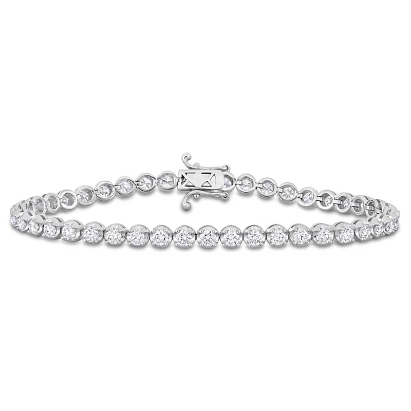 3 3/4ct TW Lab Grown Diamond Bracelet 14k White Gold