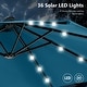 preview thumbnail 37 of 79, MAISON ARTS 15-foot Rectangular Crank Double-sided Outdoor Market Umbrella Solar LED Lighted Patio Umbrella with Base Included