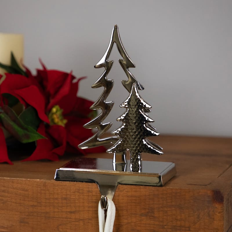 Double Pine Tree Christmas Stocking Holder - 7"