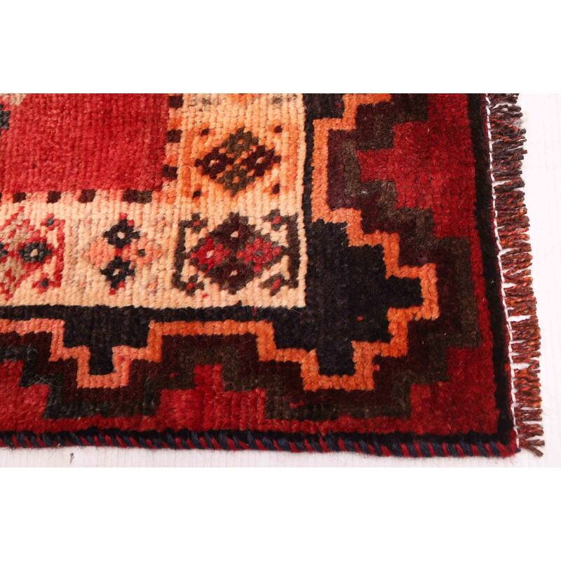 ECARPETGALLERY Hand-knotted Melis Vintage Red Wool Rug - 5'5 x 8'11