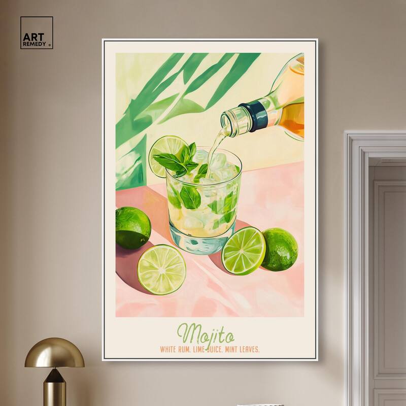 Mojito Recipe Poster Canvas by Art Remedy