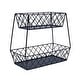 preview thumbnail 2 of 5, Mikasa Gourmet Basics Lattice Farm 2-Tier Basket