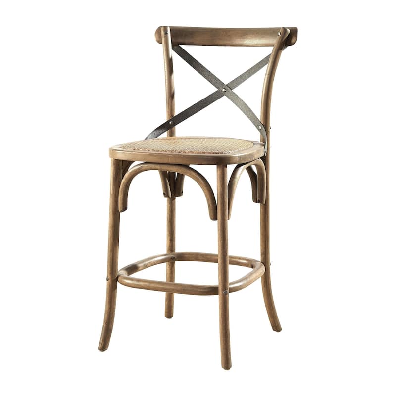 Palais Bentwood Solid Oak & Metal Bar Stool