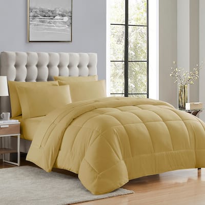 Sweet Home Collection Luxury Solid Bed-In-a-Bag with Sheet Set