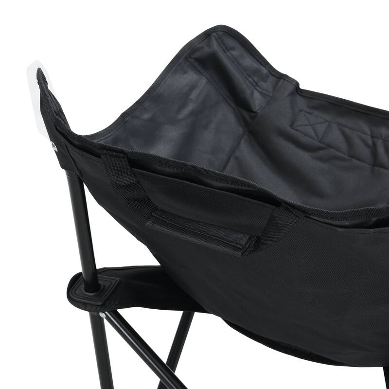 2PCS Folding Portable Outdoor Camping Chairs with Carry Bag Black