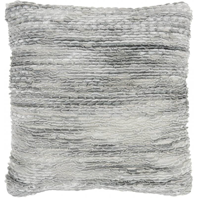 Petite Taupe and Striped Throw Pillow