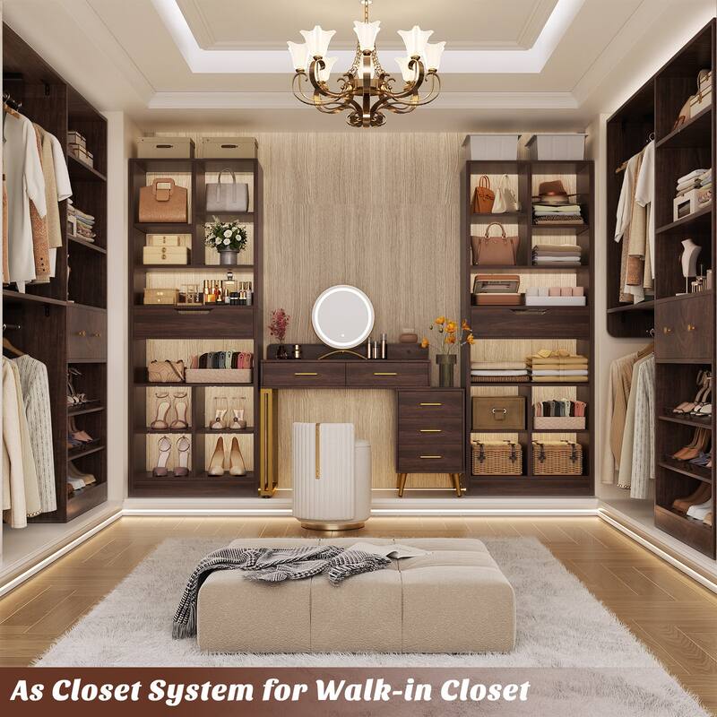 Freestanding 74" Tall Bookcase with Drawer,8-Tier Bookshelf Open Display Shelves for Living Room Home Office, Bedroom