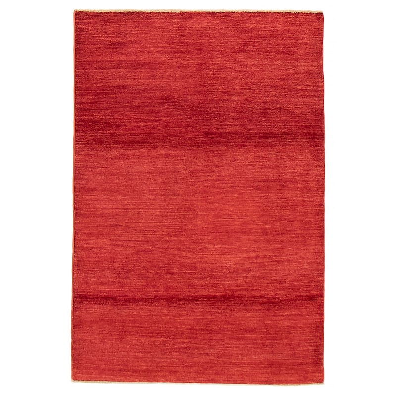 Pak Finest Gabbeh Red Rug 3'11" x 6'0" - 3'11 x 6'0 - Red - 3'11 x 6'0