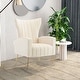 preview thumbnail 1 of 7, Modern Wingback Arm Chair with Gold Legs White