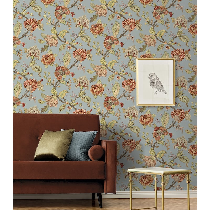 NextWall Kianna Jacobean Peel and Stick Wallpaper