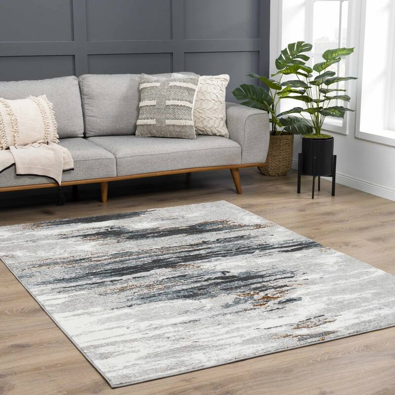 Hauteloom Liverpool Living Room, Bedroom Area Rug - Contemporary - Colorful - 5'3" x 7'