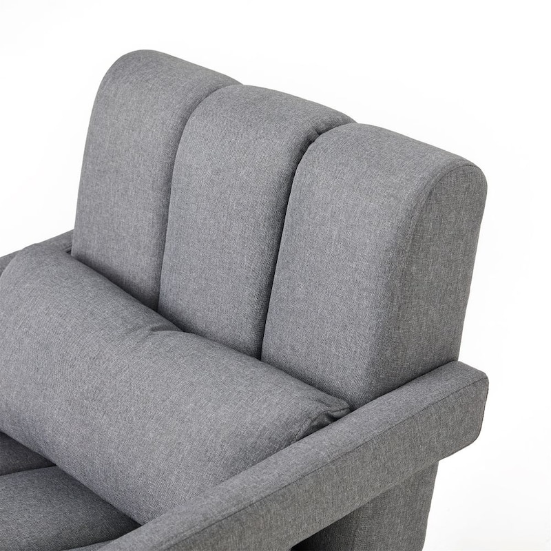 Modern Linen Fabric Upholstered Accent Chair