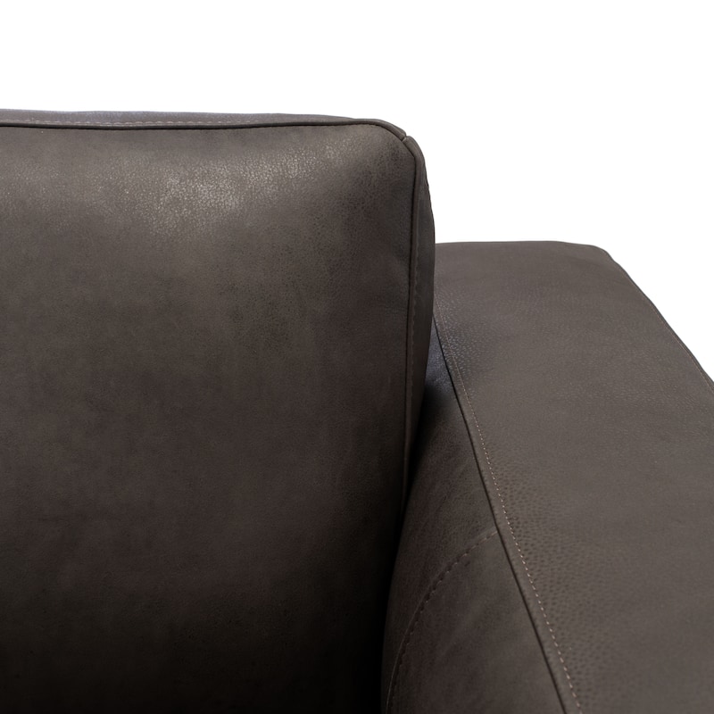 SAFAVIEH Home Elyssa Leather Sofa - 95"W x 42"D x 29"H