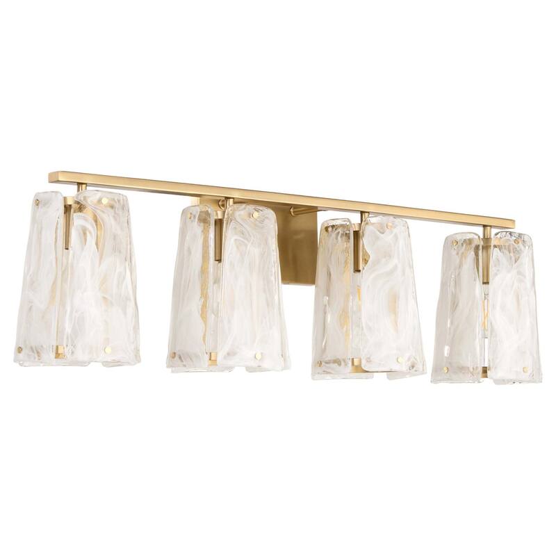 Quorum International 5575-4 Prestige 4 Light 33" Wide Vanity Light - Aged Brass