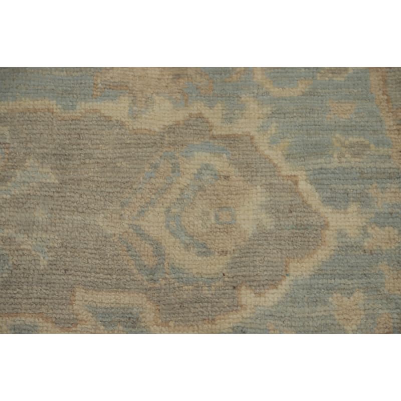 Vegetable Dye Wool Oushak Turkish Area Rug, Medallion Geometric Carpet - 10' 8'' X 8' 5''