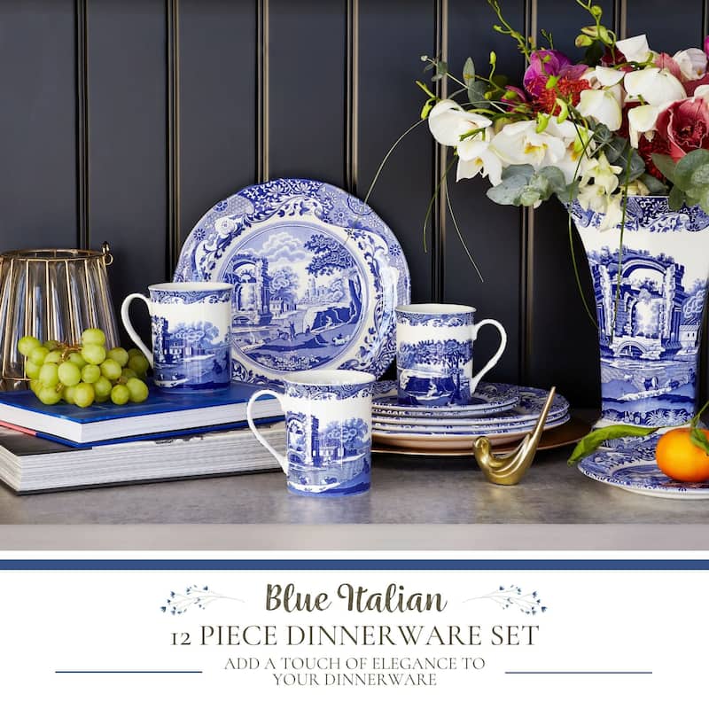 Spode Blue Italian 12 Piece Set