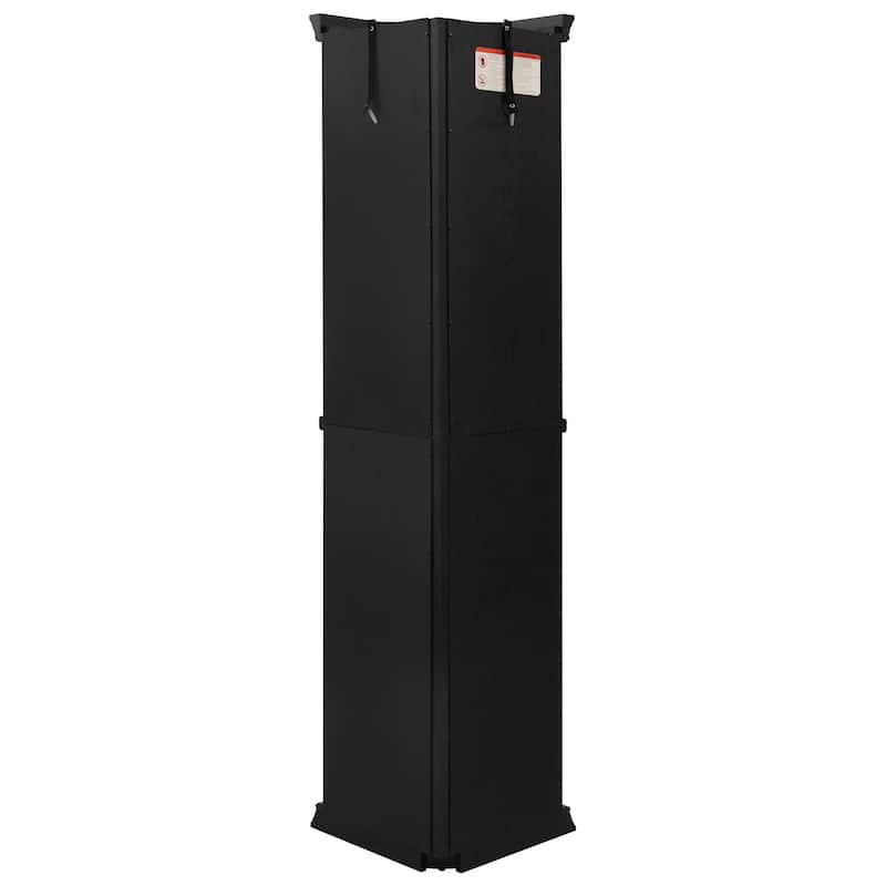Lighted Corner Curio Cabinet with Tempered Glass Doors, Floor Standing Display Cabinet, China Cabinet with Adjustable Shelves