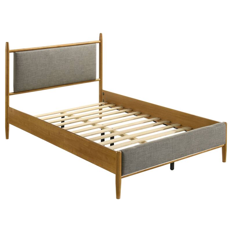 Mason 46-inch Panel Platform Bed Grey and Light Brown - Full