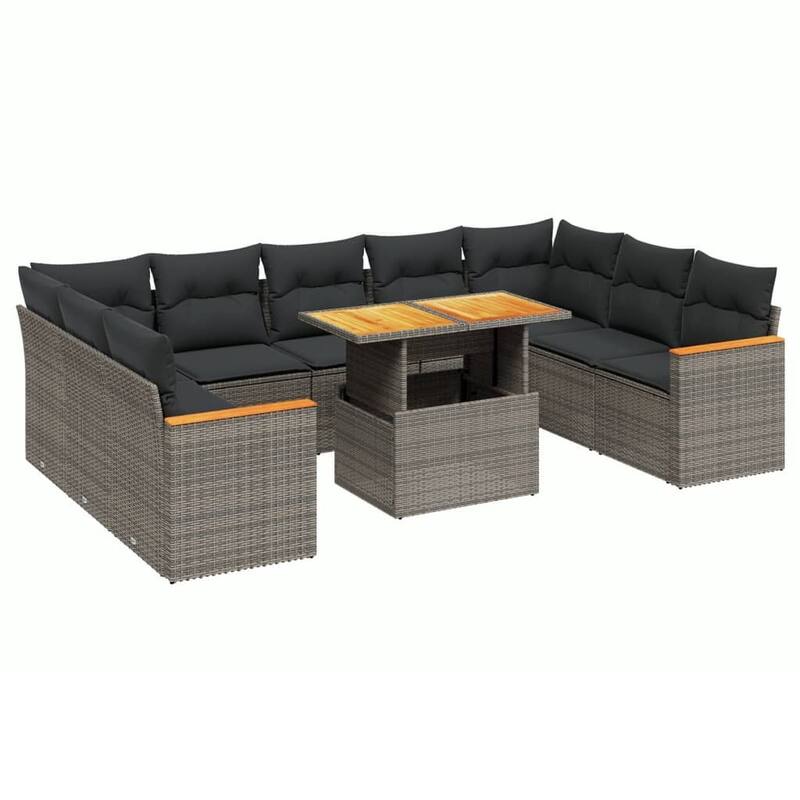 Outdoor Garden Sofa Set with Cushions - 21.7 x 39.4 x 28.7 in