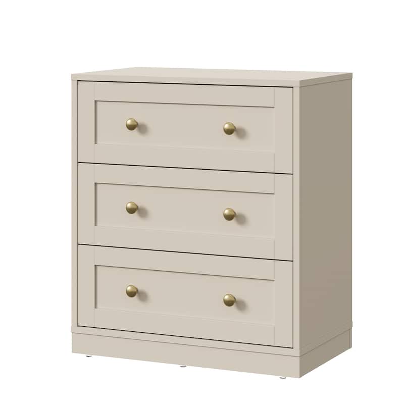 Modern Night Stand with 3 Drawers