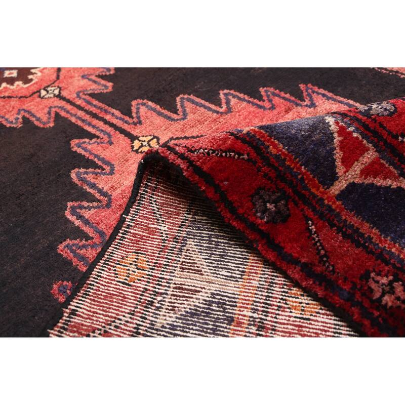 ECARPETGALLERY Hand-knotted Konya Anatolian Black, Red Wool Rug - 3'7 x 9'7
