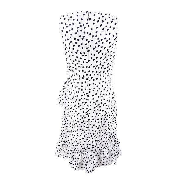 cream and black polka dot dress