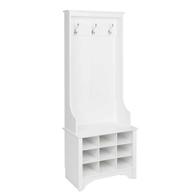 Prepac Hall Tree with Bench and Shoe Storage