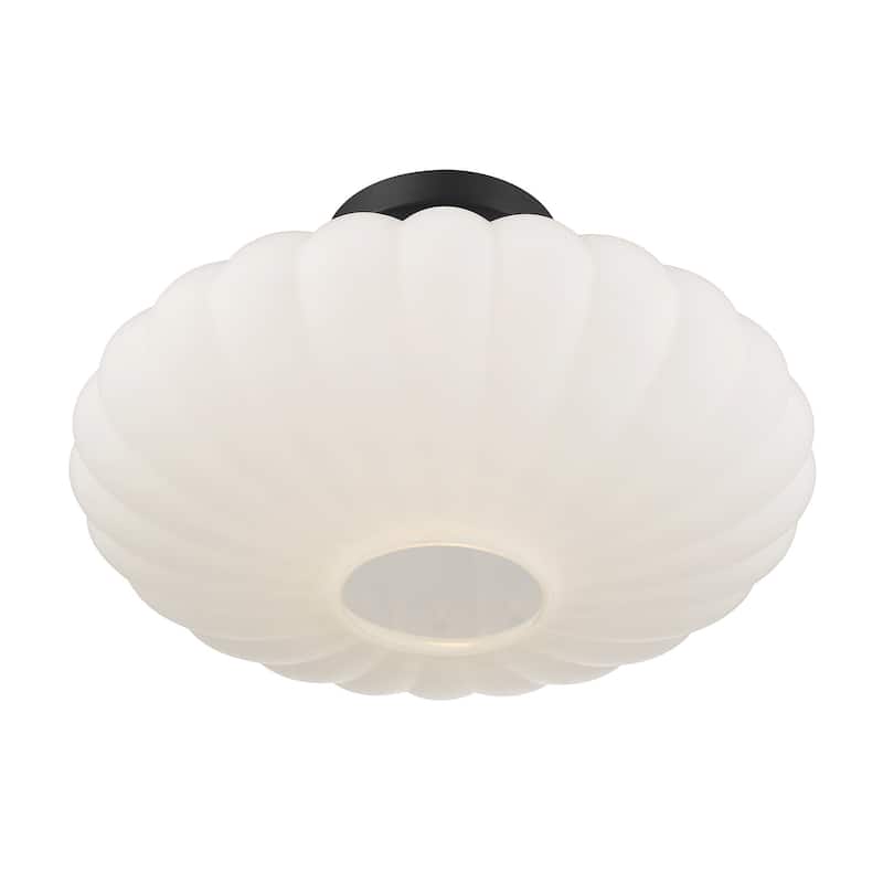 Bellevue SHCF60486 18" Wide Semi-Flush Ceiling Fixture with Strié