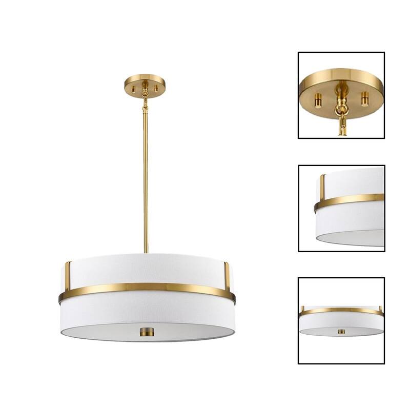 4 Light dinning room lightng gold bulbs light metal pendant light